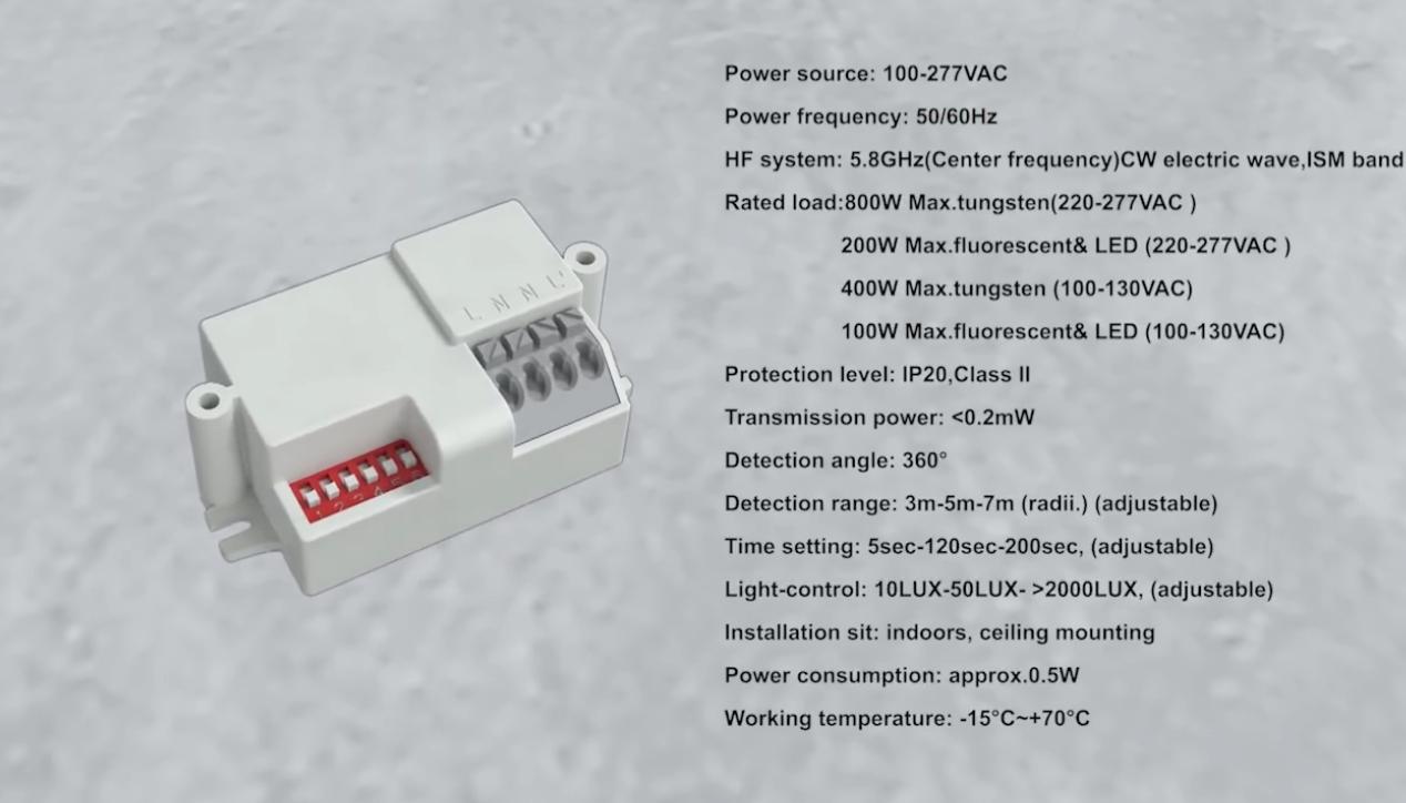 PDLUX lance PD-MV1031 - Capteur de mouvement micro-ondes à 3,8 GHz à 360 ° pour l'éclairage et la sécurité intelligents