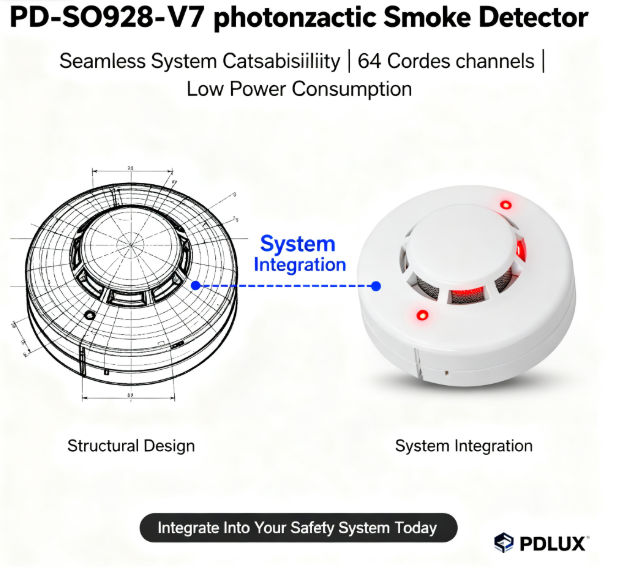 Sécurité incendie intelligente par PDLUX : lancement du détecteur de fumée photoélectrique PD-SO928-V7