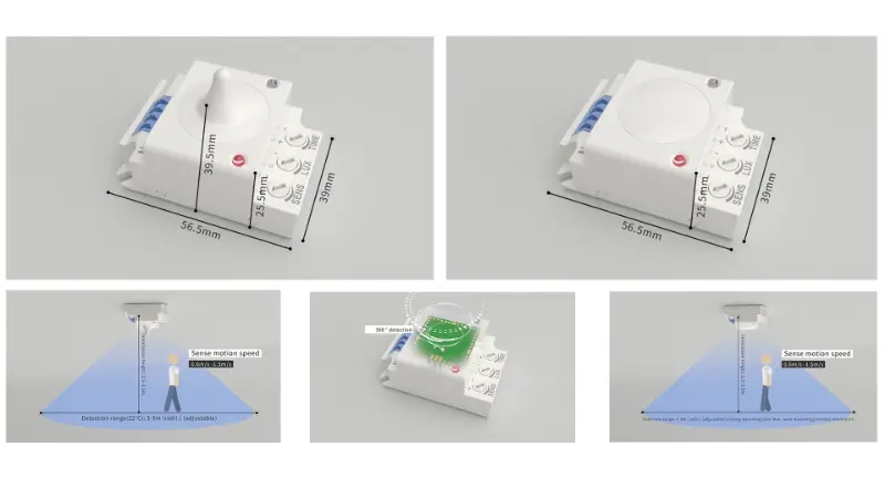 PDLUX lance les capteurs micro-ondes PD-MV1029A et PD-MV1029B 5,8 GHz pour un éclairage intérieur intelligent