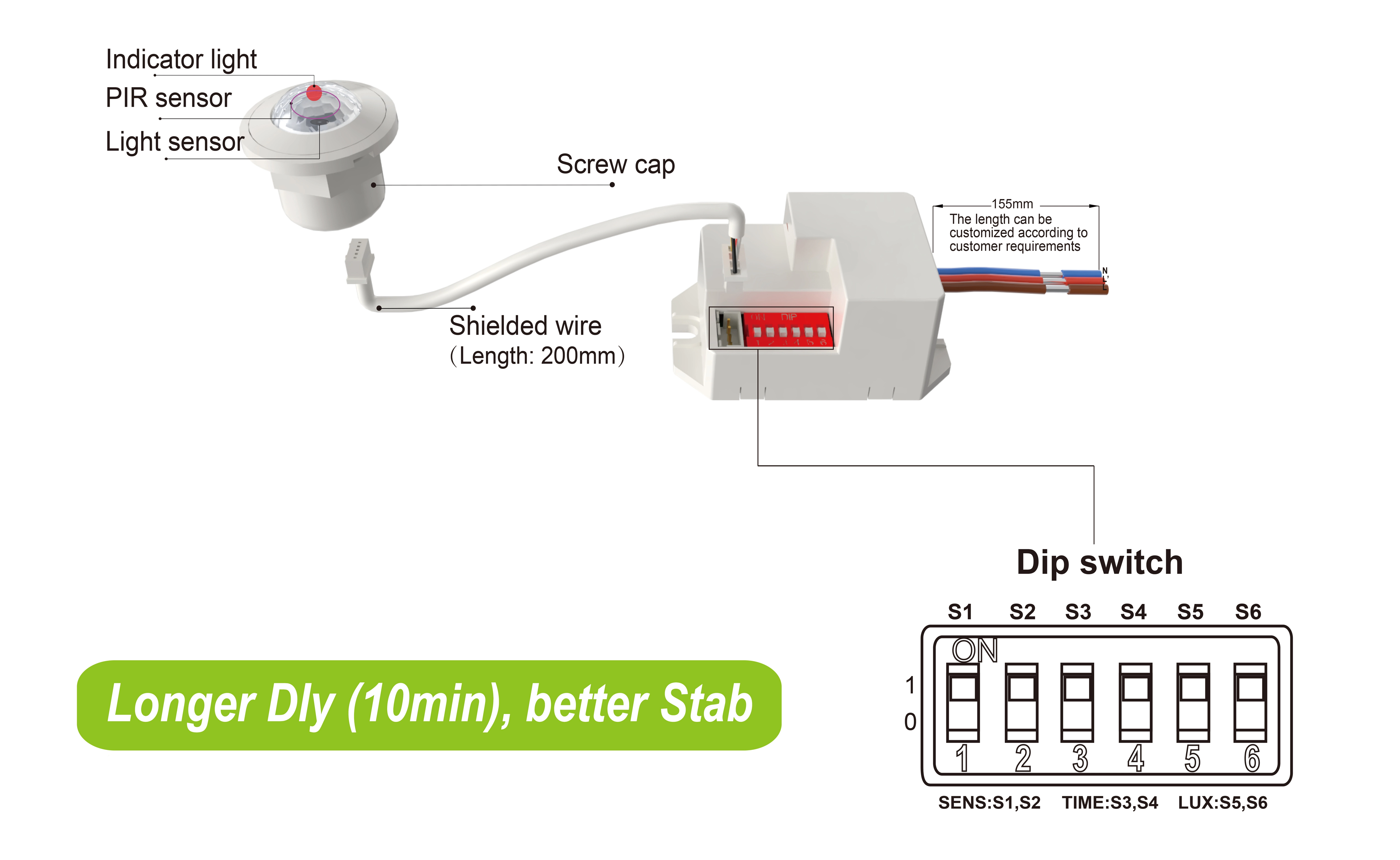 Pdlux lance le capteur de mouvement PIR PD-PIR-M15Z-A avec un délai allant jusqu'à 10 minutes et une stabilité améliorée